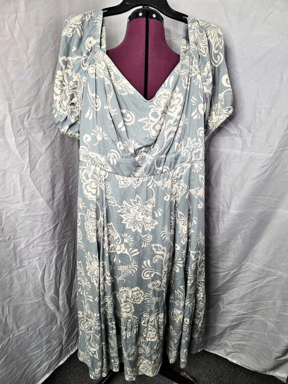 TORRID Floral Maxi Dress in Blue & White Size 3X NWT